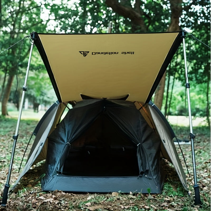 Hot Tent with Stove Jack Camping Tent Winter Tent 4 Season Tent 1-2 Person Backpacking for Camping Hiking Hunting Fishing Waterproof Windproof Lightweight 153 x 67 x 43 (inches)