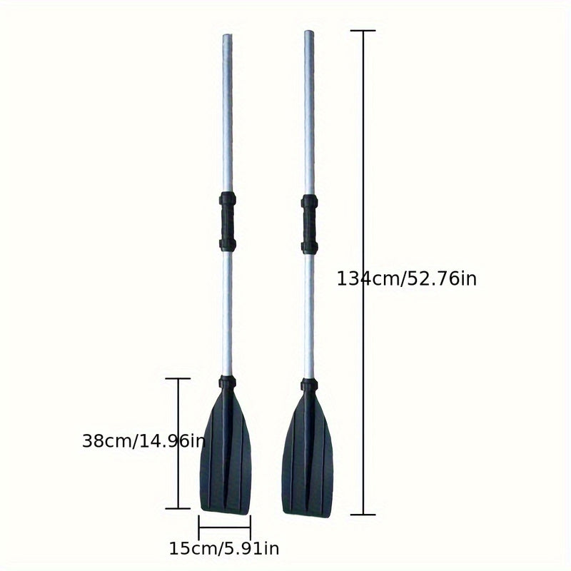 2pcs, Aluminum Detachable Paddles, Adjustable, Lightweight Oars For Fishing, Rafting, Surfing, And Canoeing