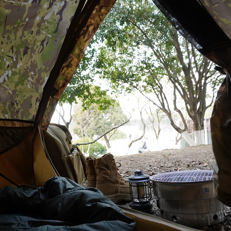 [Durable Outdoor Tent] Portable Outdoor Tent | Durable Build, Single Person, Camouflage Pattern, Breathable 210T Fabric, Includes Storage Bag & Ground Stakes - Perfect for Camping, Hiking, Hunting & Fishing, Camping Accessori