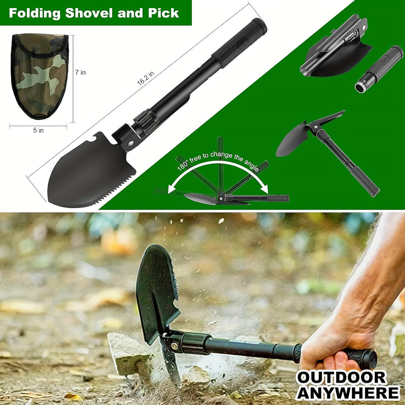 Survival, 37/142/170pcs Professional Survival Gear And Equipment With Molle Pouch.Outdoor Shovel. Outdoor Multifunctional Tool.for Men Dad Husband Who Likes Camping Outdoor Adventure