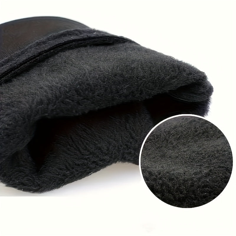 Autumn and Winter Outdoor Plus Velvet Cold Safeguard Gloves, Sports Riding Ski Touch Screen Gloves, Men&