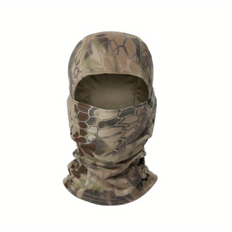 Camouflage Tactical Headgear Barakla Hair Cap Outdoor Sports Hiking Mountaineering Riding Mask Scarf Military Fan CS Helmet Inner Hat Camouflage Sunscreen Headscarf