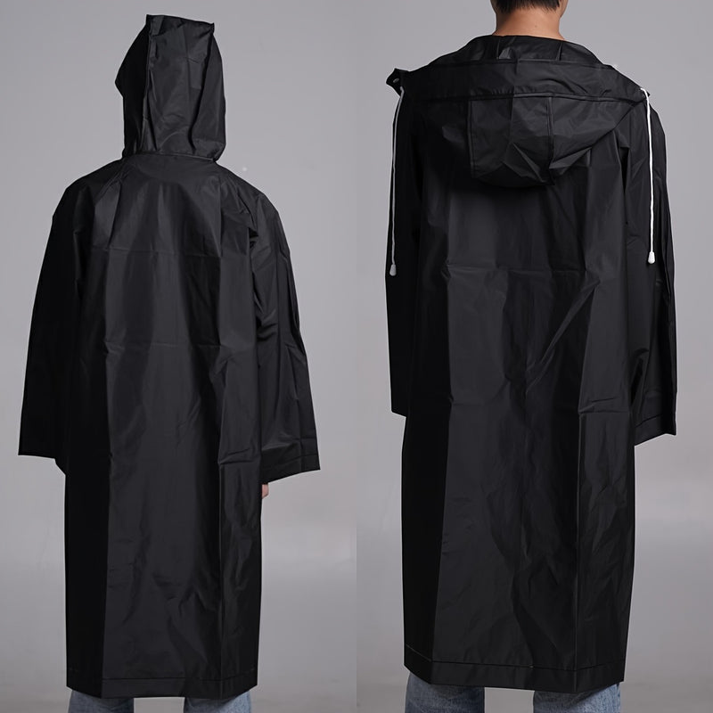 Black Fashion Adult Waterproof Long Raincoat Women&