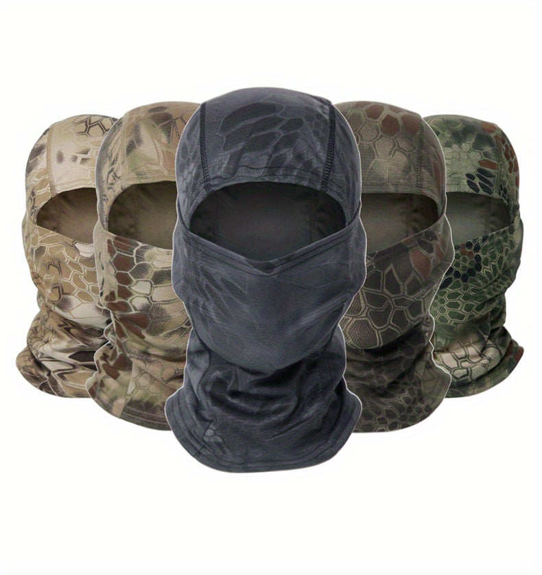 Camouflage Tactical Headgear Barakla Hair Cap Outdoor Sports Hiking Mountaineering Riding Mask Scarf Military Fan CS Helmet Inner Hat Camouflage Sunscreen Headscarf