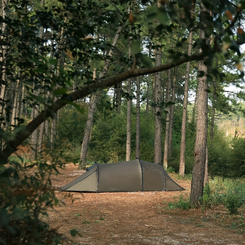 Hot Tent with Stove Jack Camping Tent Winter Tent 4 Season Tent 1-2 Person Backpacking for Camping Hiking Hunting Fishing Waterproof Windproof Lightweight 153 x 67 x 43 (inches)